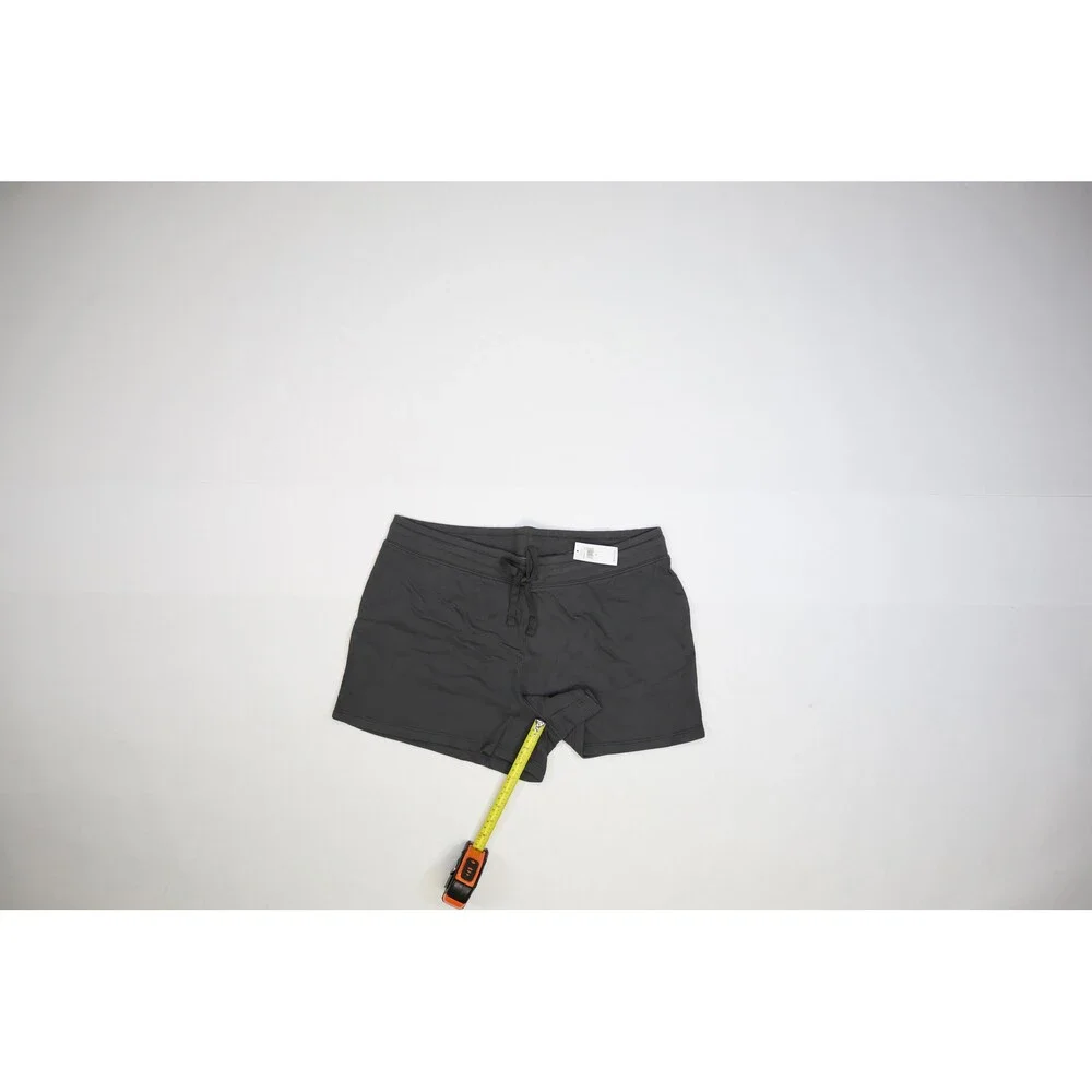 GAP Shorts Womens Large Soft Black Fleece Drawstring Lounge NL Fleece Shor Comfy - Picture 10 of 11